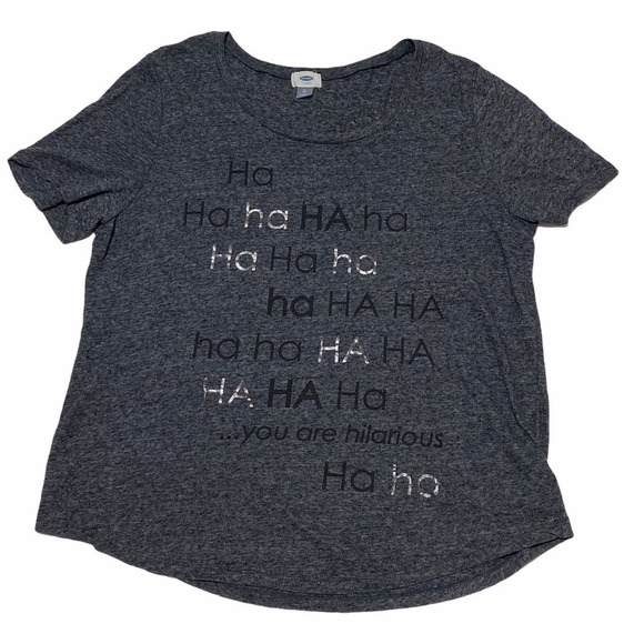 OLD Navy "Ha Ha" Short Sleeve Graphic Tee XL - Picture 1 of 9